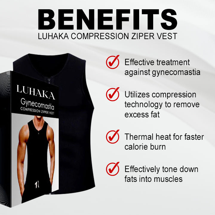 Luhaka™ Gynecomastia Compression Zipper Vest