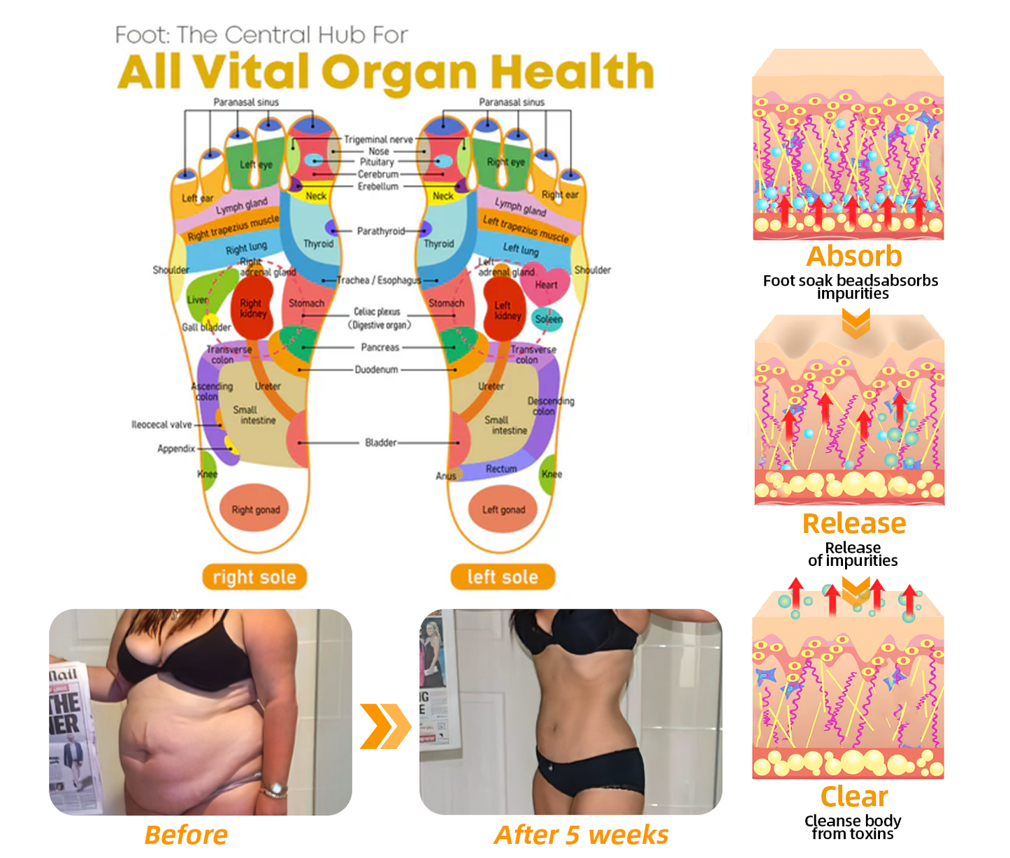 KISSHI™ 30-Herb Slimming & Detox Foot Bath Beads-🦵👩⚕️(LANA Certification, Lymphatic Association of America)
