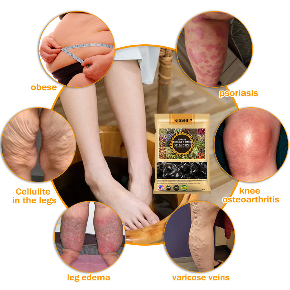 KISSHI™ 30-Herb Slimming & Detox Foot Bath Beads-🦵👩⚕️(LANA Certification, Lymphatic Association of America)