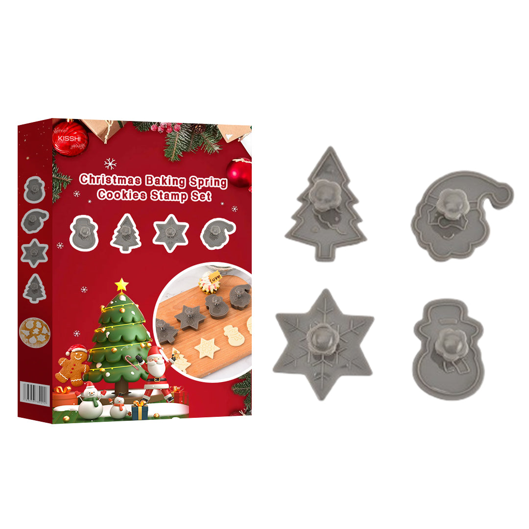 Kisshi™️ Christmas Baking Spring Cookies Stamp Set 🍪 4pcs 🍪