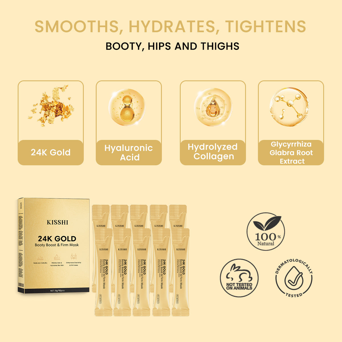 KISSHI™ 24K Gold Booty Boost & Firm Mask(🔥LAST DAY 40% OFF🔥)
