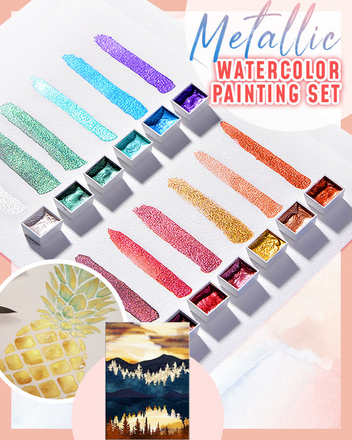 Metallic Watercolor Painting Set