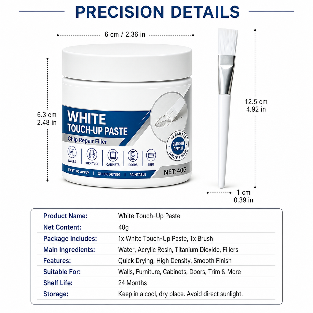 🔥50K+ SOLD🔥White Furniture Touch-Up Paste with Brush