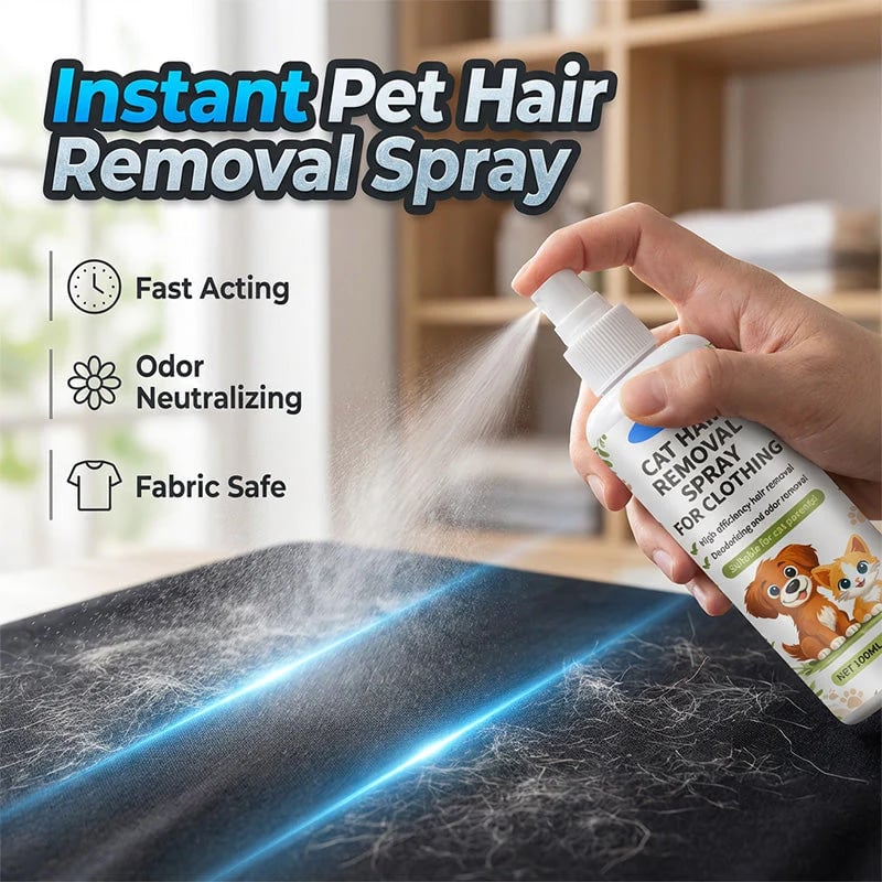 Pet Hair Removal Spray – 50% OFF Fur Loosening Spray for Clothes, Sofas & Fabrics