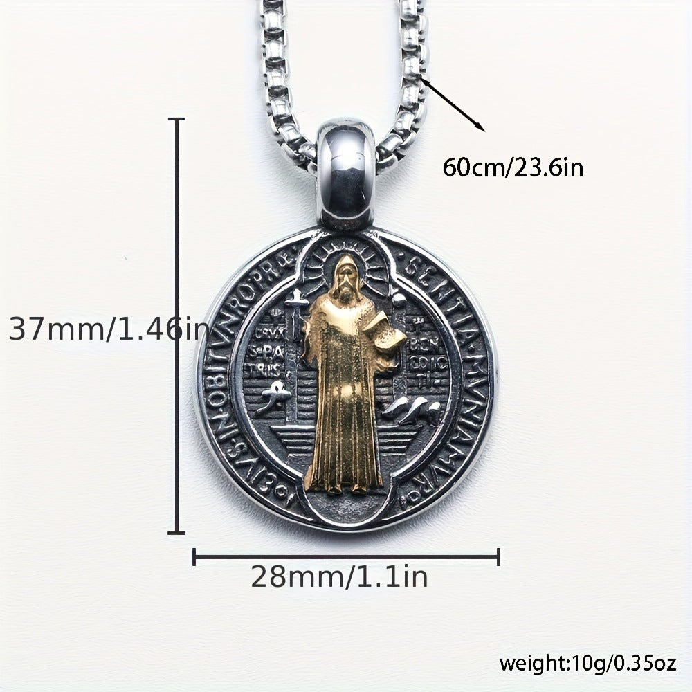 CZTICLE® St. Benedict Protection Medal Necklace
