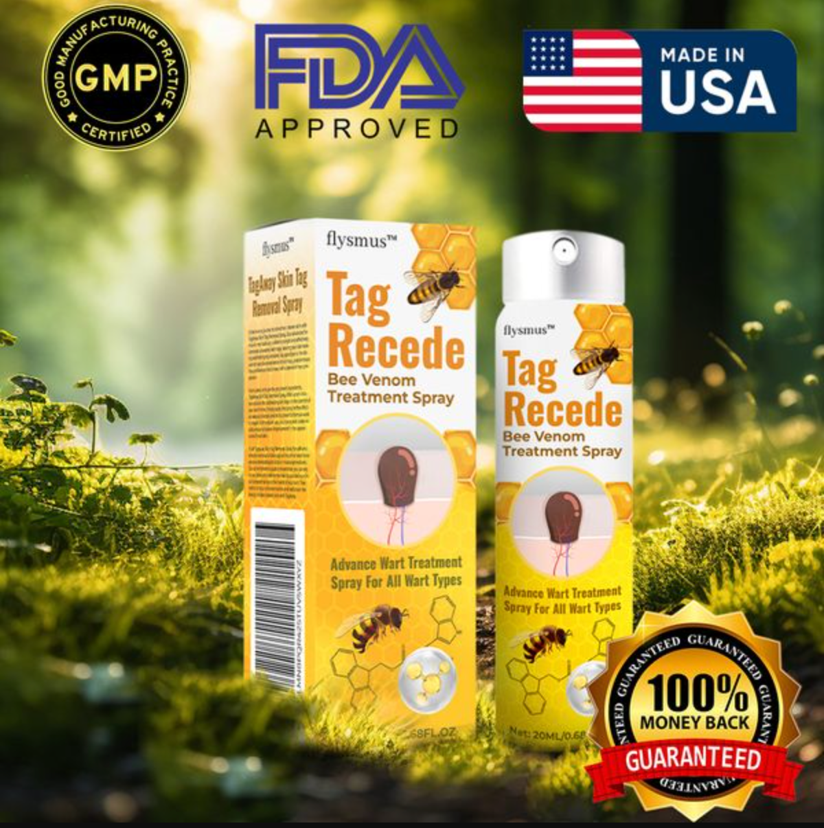 flysmus™ TagRecede Bee Venom Spray (Made in US)