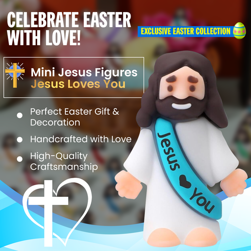 CZTICLE® Multi-Color Mini Jesus Figures Jesus Loves You