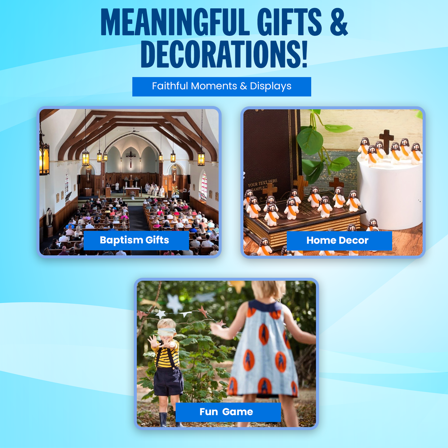 CZTICLE® Multi-Color Mini Jesus Figures Jesus Loves You