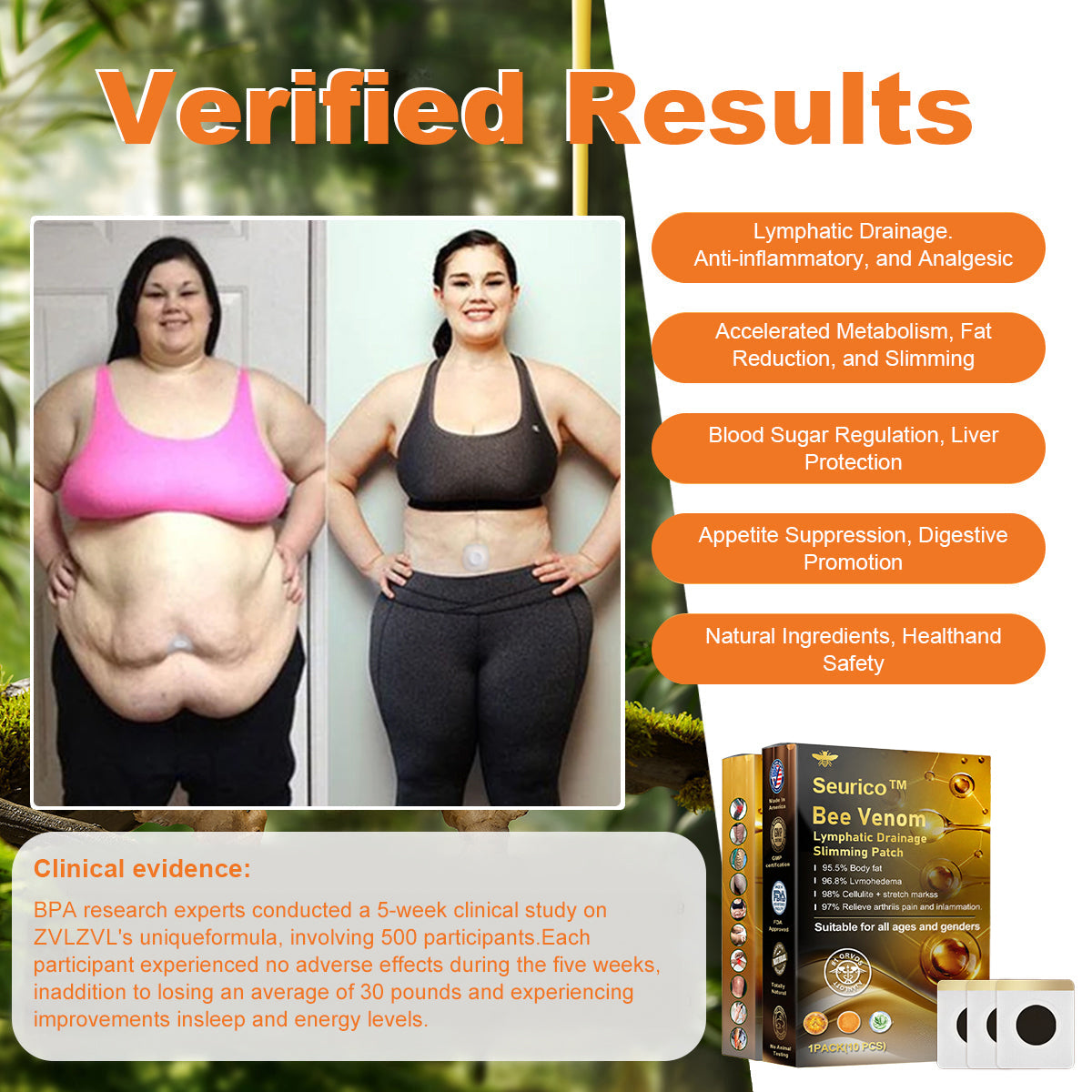🥇Seurico™ Bee Venom Lymphatic Drainage Slimming Patch🔥