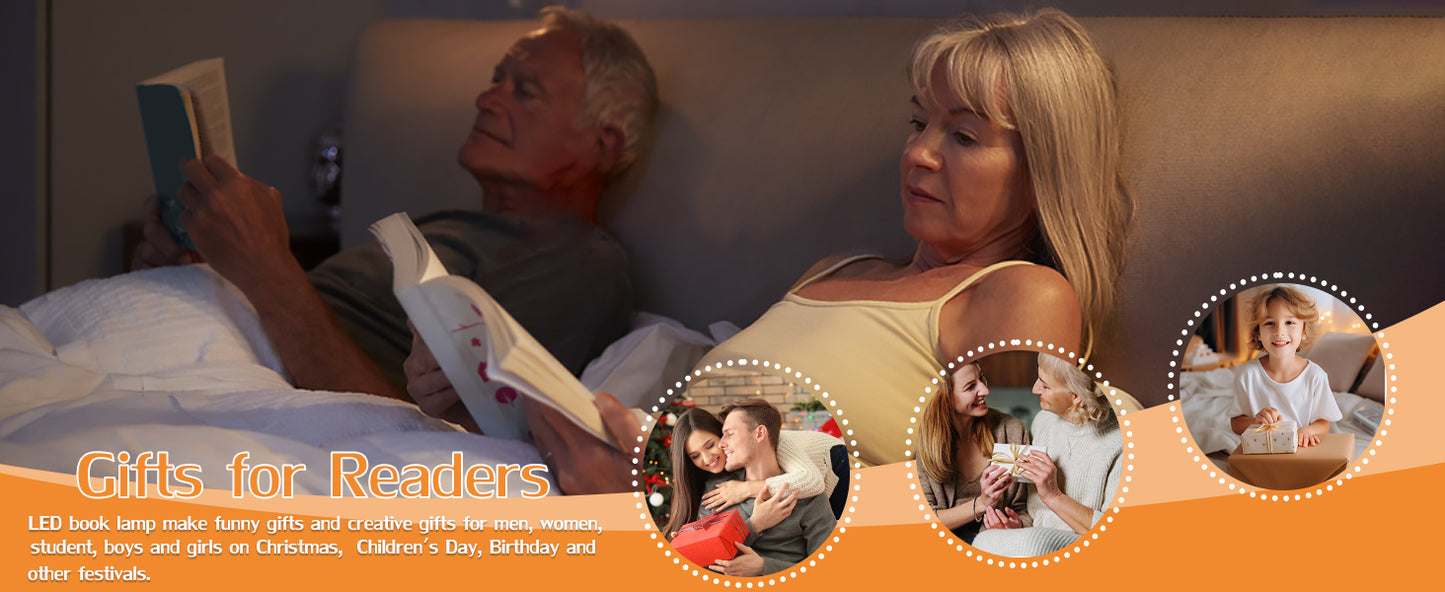 Rechargeable book light gift idea for readers