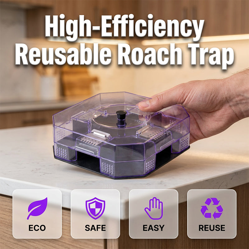 🥳2026 HOT SALE🥳💞50K+ SOLD!♻️🪳 50% OFF! Reusable Roach Trap – Physical capture. no toxic sprays. One‑way doors. easy to check & clean. Safe for homes with kids & pets! 🏠✨