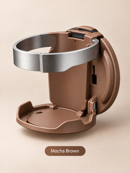 🚗 Foldable Car Door Cup Holder & Phone Stand – No-Drill 2-in-1 Vehicle Organizer