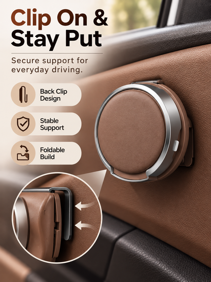🚗 Foldable Car Door Cup Holder & Phone Stand – No-Drill 2-in-1 Vehicle Organizer