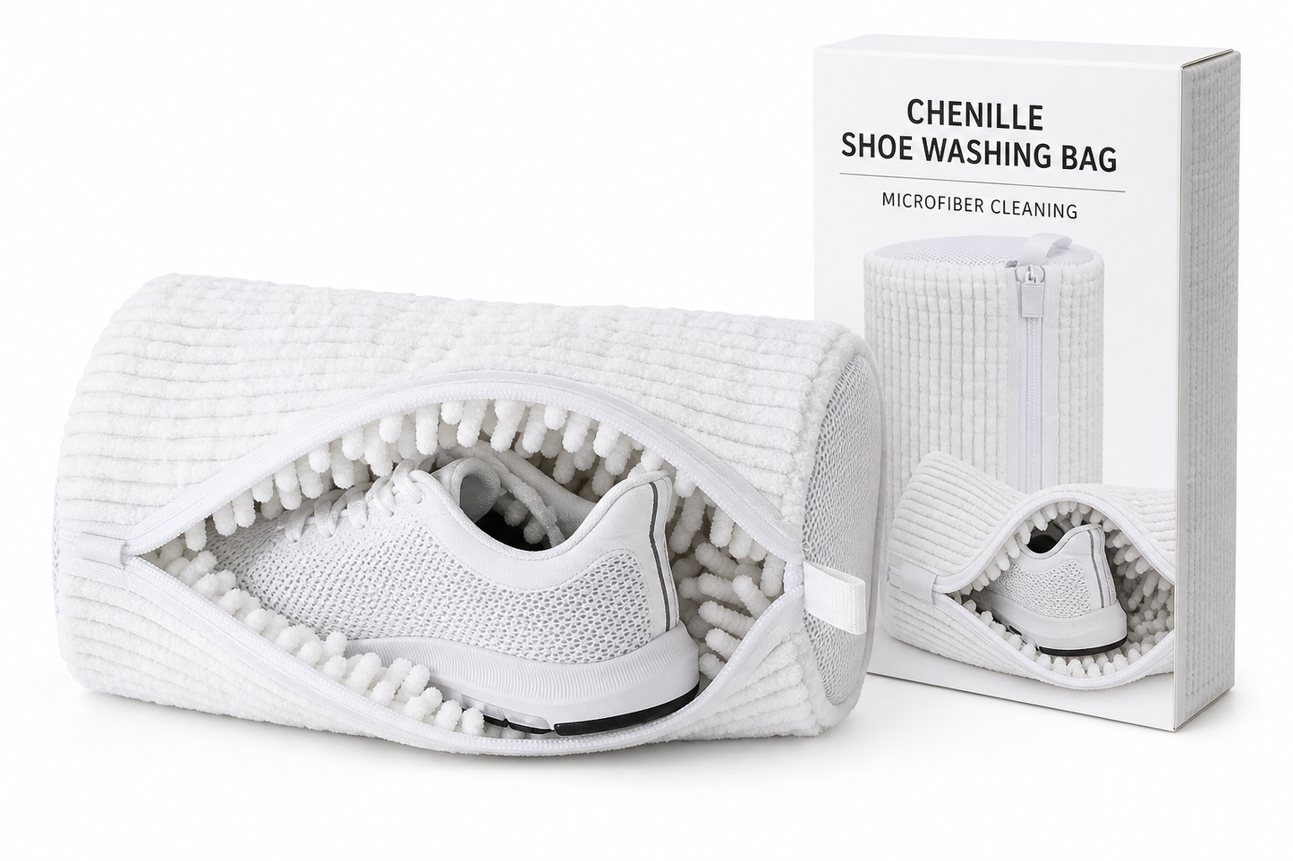 Chenille Microfiber Shoe Washing Bag
