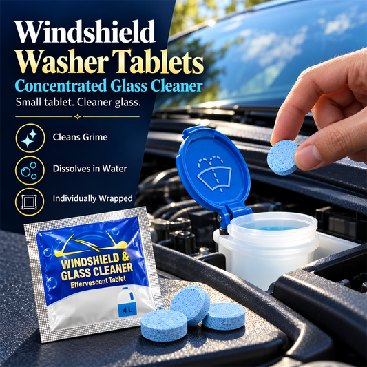 50PCS Car Windshield Washer Fluid Concentrate Tablets. Windshield Wiper Fluid 🚗💧