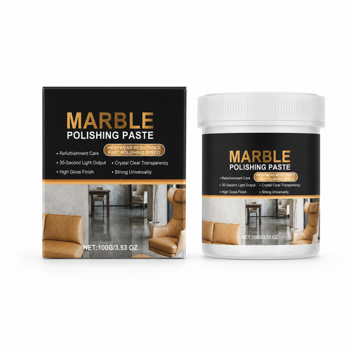 Marble Polishing Paste – Erases scratches & etches. restores natural shine. Protective barrier repels water & fingerprints. Save £££ on professional restoration! 🏠💎
