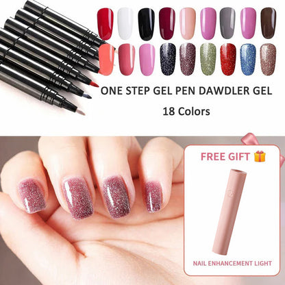 ✨ The Viral One Step Nail Gel Pen Deal – BOGO + Free Mini UV Nail Lamp 💡
