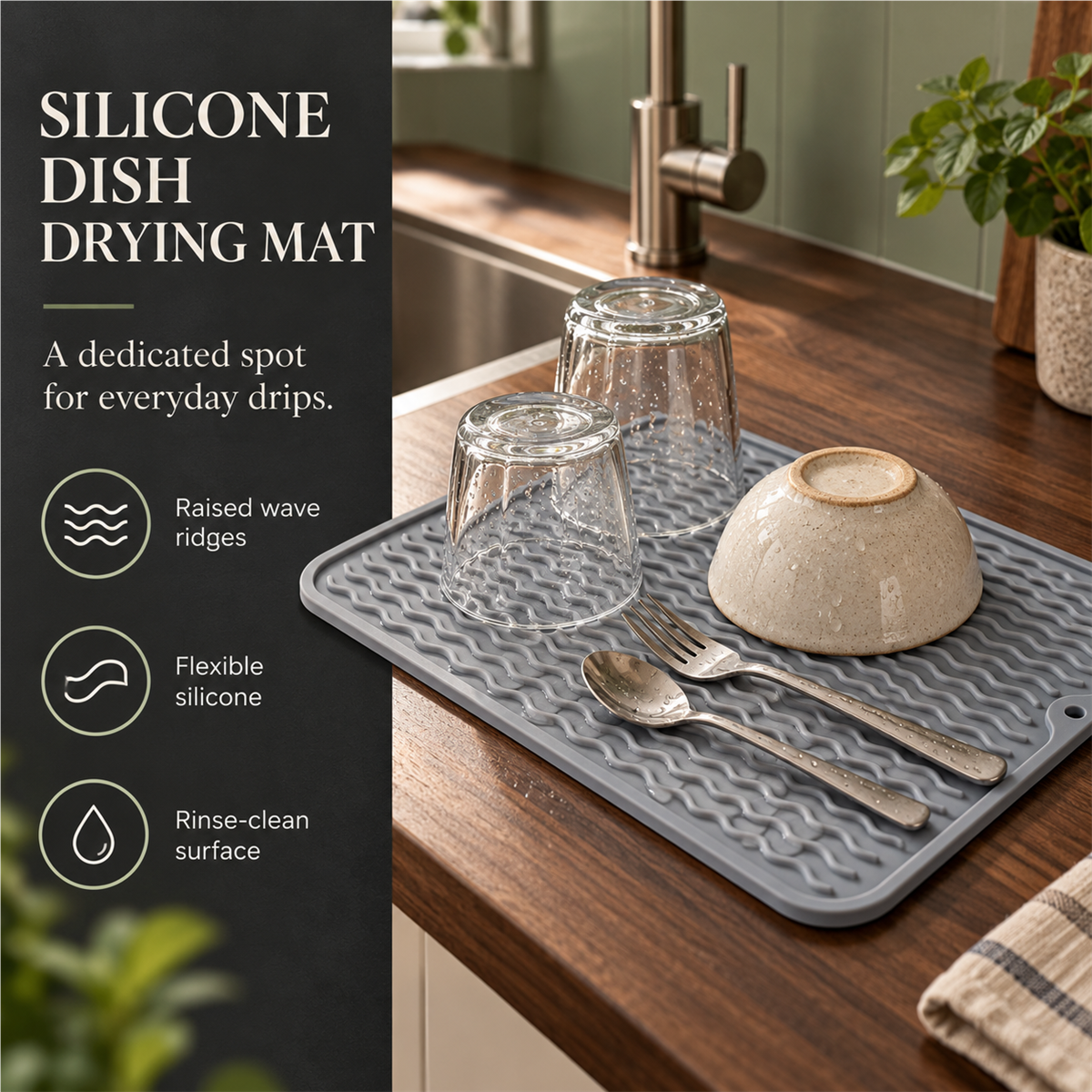 Silicone Dish Drying Mat
