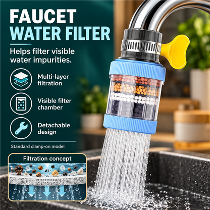 Clamp-On Faucet Water Filter