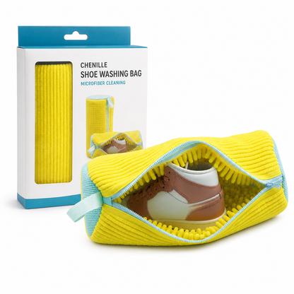Chenille Microfiber Shoe Washing Bag