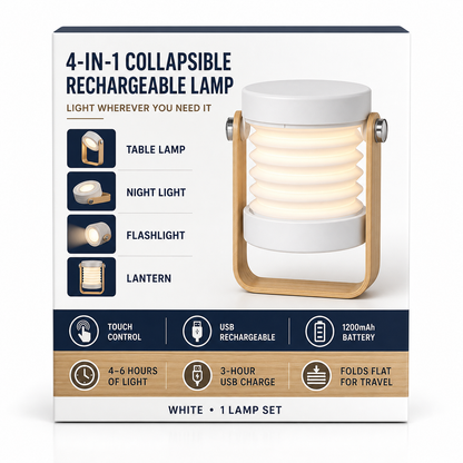4-in-1 Collapsible Rechargeable Table Lamp