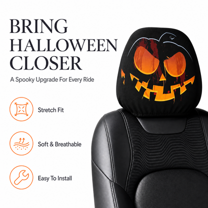 Scary Face Car Headrest Covers & Free shipping on orders over $39.99！