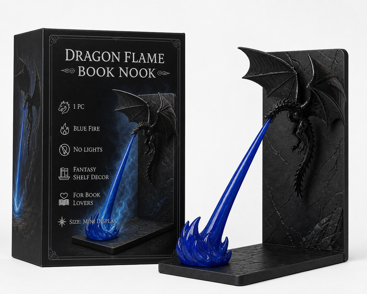 🔥 HOT SALE 🔥🐉Naotstore - Dragon Flame Book Nook
