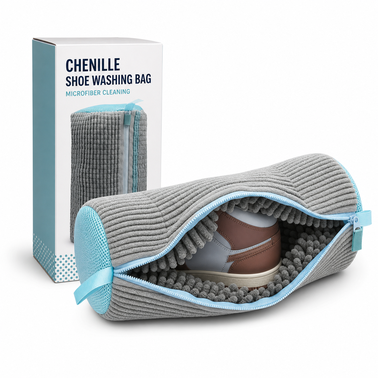 Chenille Microfiber Shoe Washing Bag