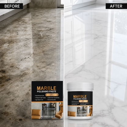 Marble Polishing Paste – Erases scratches & etches. restores natural shine. Protective barrier repels water & fingerprints. Save £££ on professional restoration! 🏠💎
