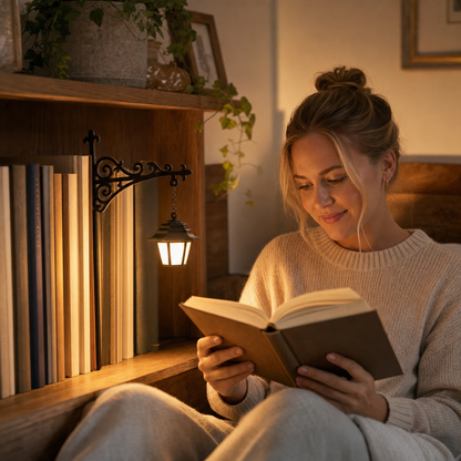 Ghost Reading Bookshelf Lamp - A Cozy Little Light For Book Lovers