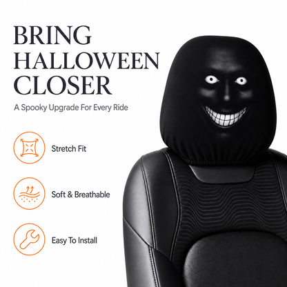 Scary Face Car Headrest Covers & Free shipping on orders over $39.99！