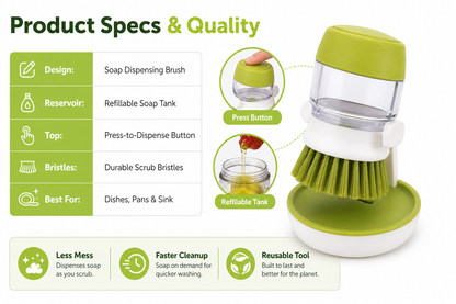 Soap Dispensing Dish Brush
