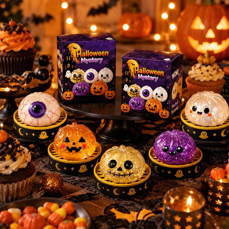 🎃 Halloween Dumpling Squishy Toy – Cute Squeeze Toy for Stress Relief & Spooky Fun