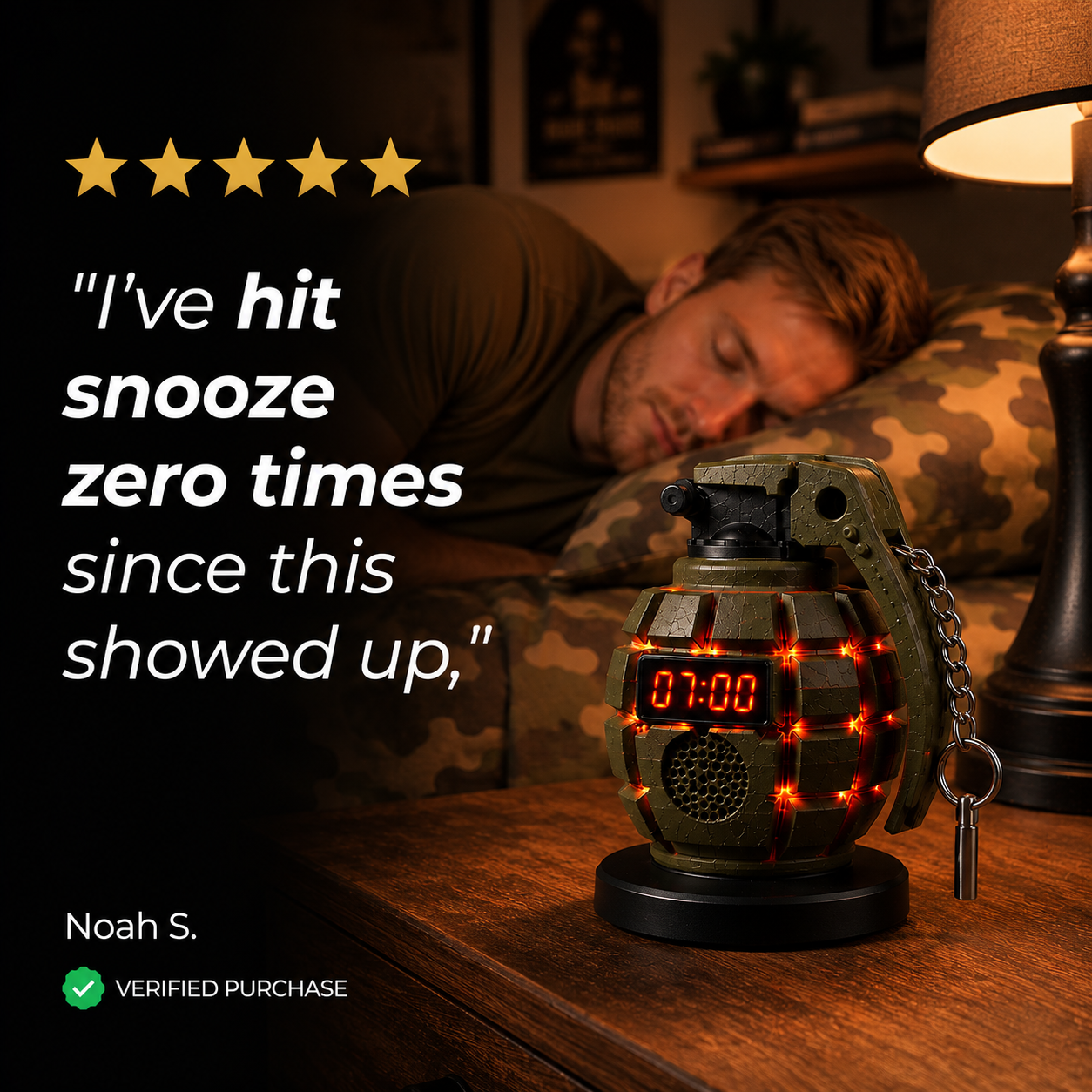 Veteran’s Reveille™ Tactical Alarm Clock