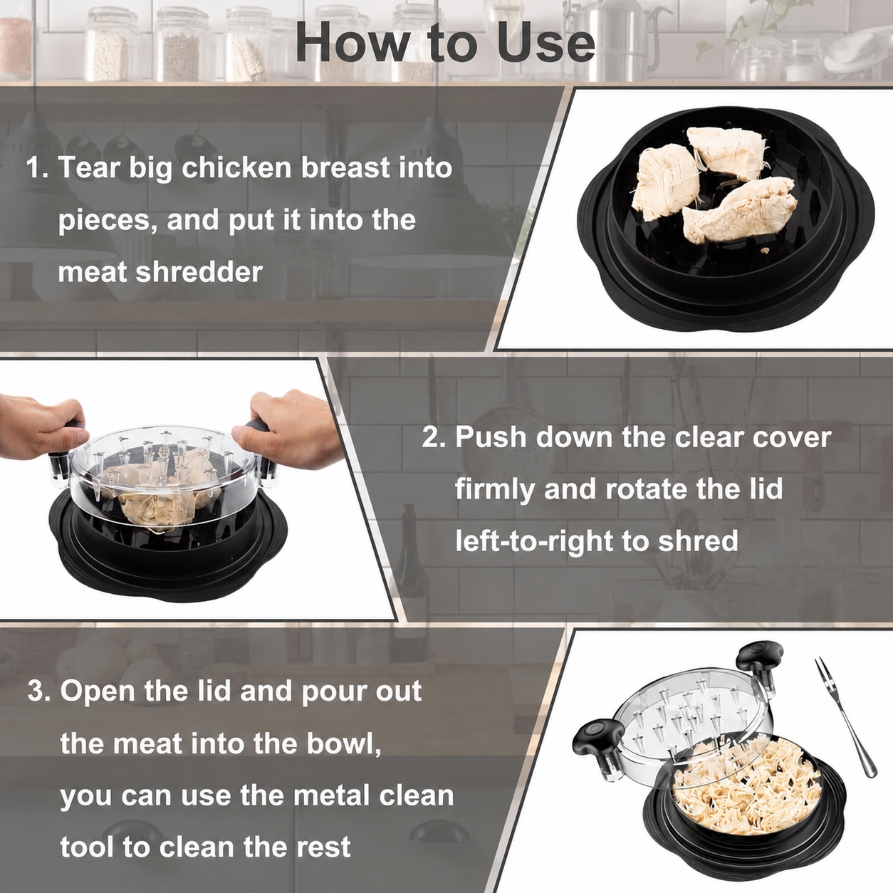 Quick-Twist Chicken Shredder