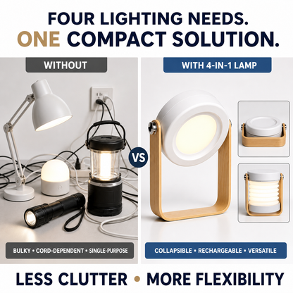 4-in-1 Collapsible Rechargeable Table Lamp