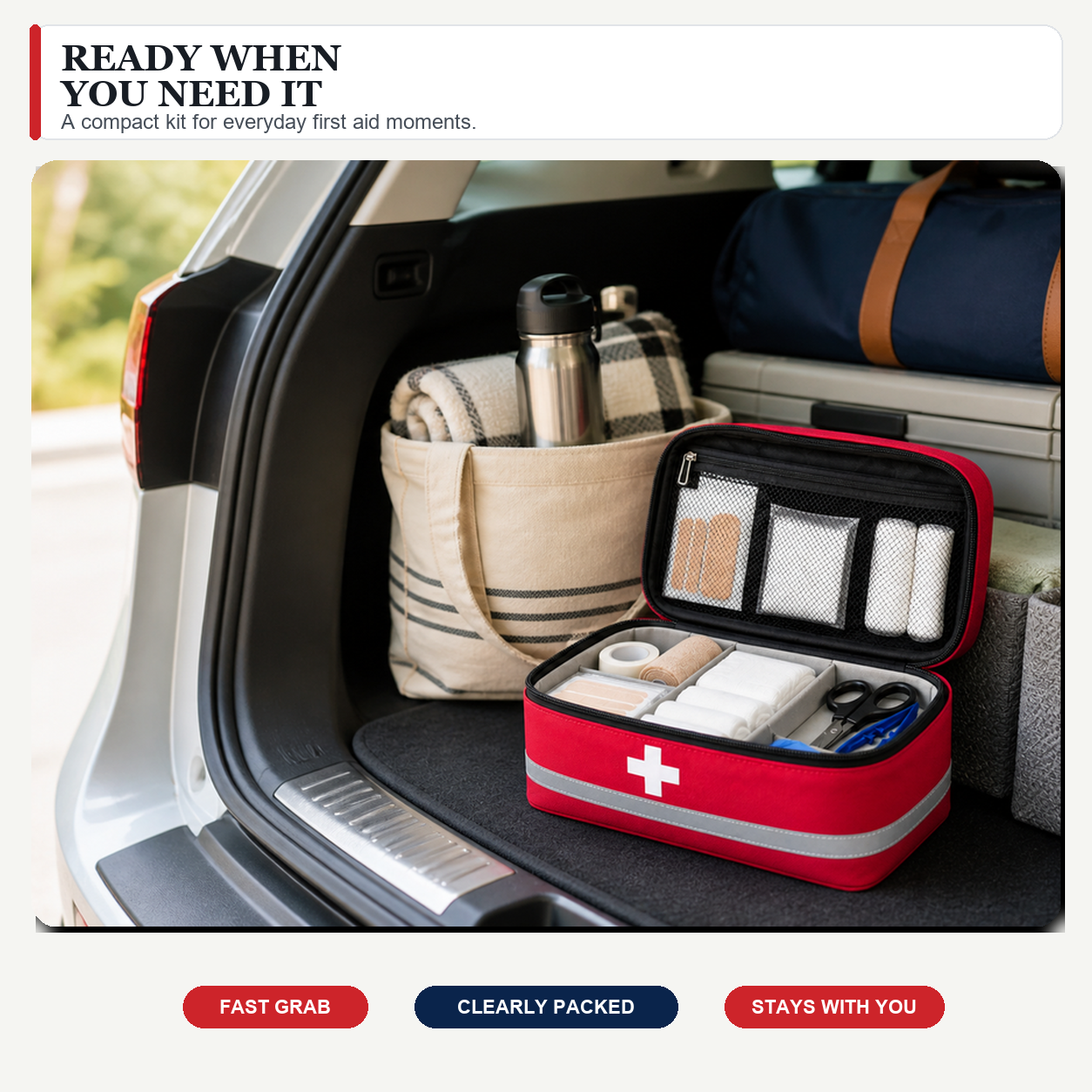 All-in-One Waterproof Emergency Medical Kit for Travel and Everyday Safety