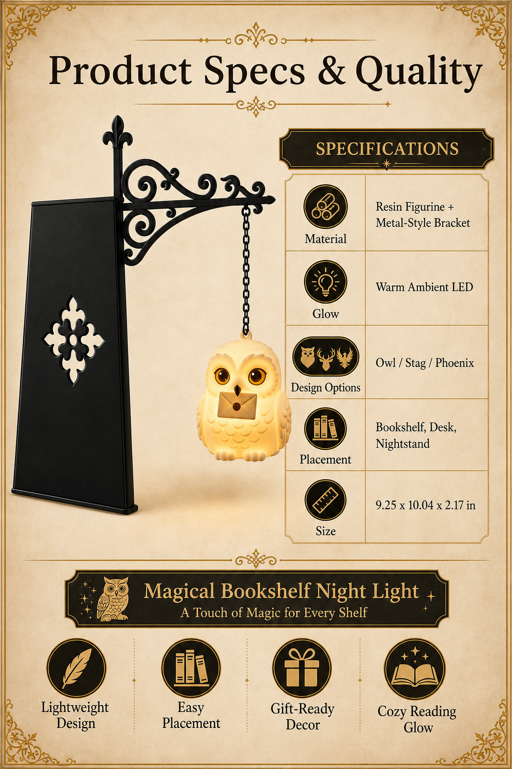 Magical Bookshelf Night Light & Free shipping on orders over $39.99