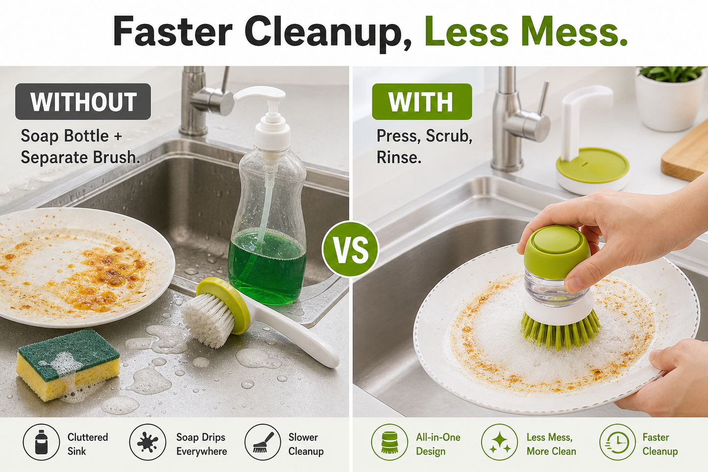 Soap Dispensing Dish Brush