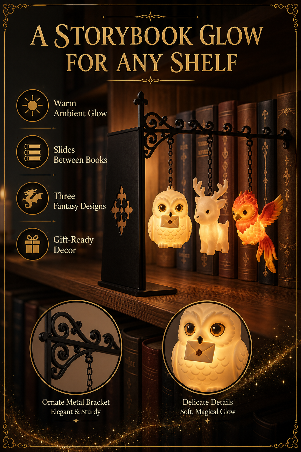 Magical Bookshelf Night Light & Free shipping on orders over $39.99