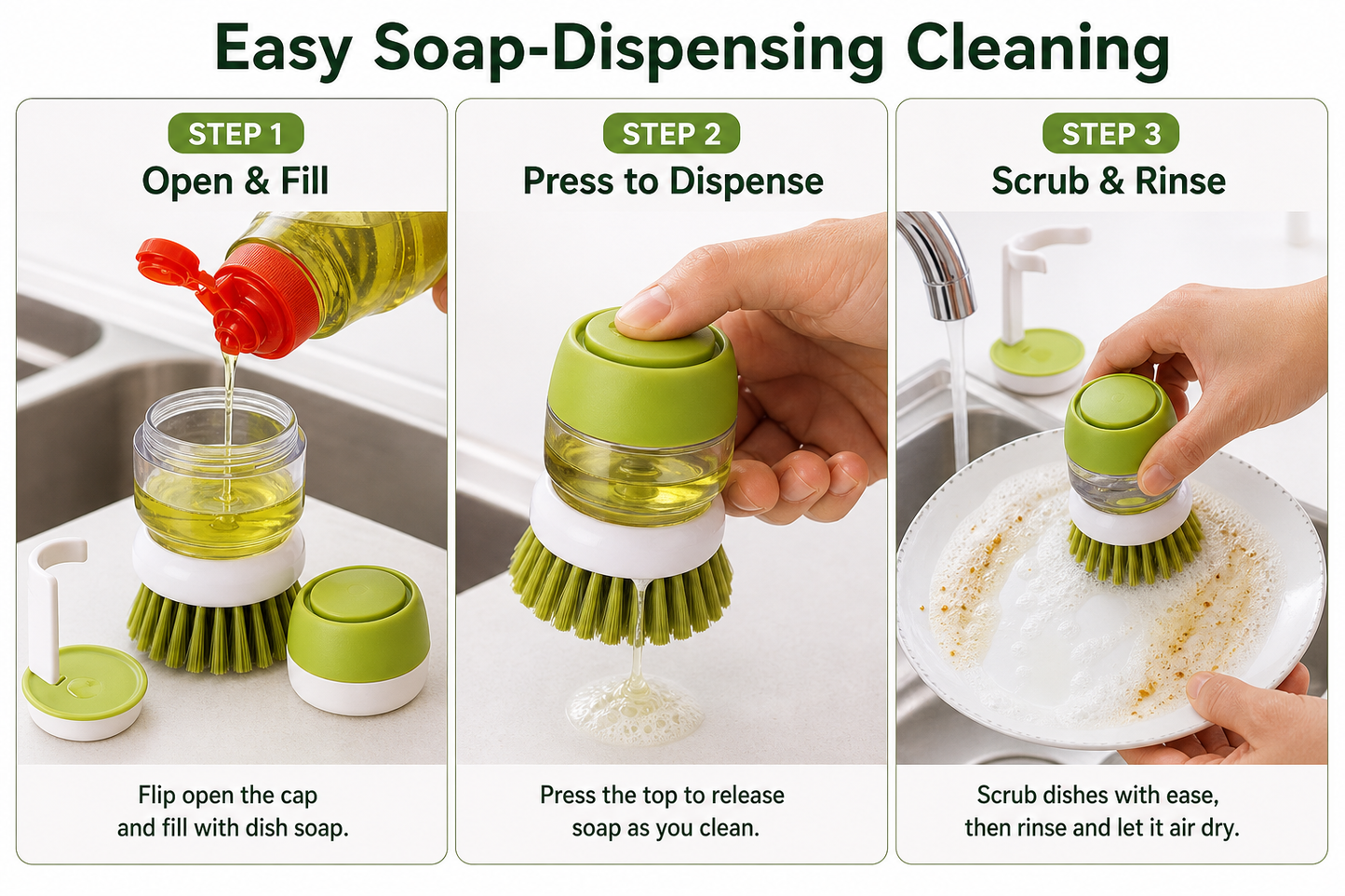 Soap Dispensing Dish Brush
