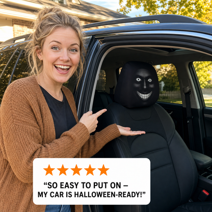 Scary Face Car Headrest Covers & Free shipping on orders over $39.99！