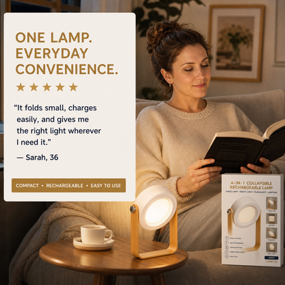 4-in-1 Collapsible Rechargeable Table Lamp