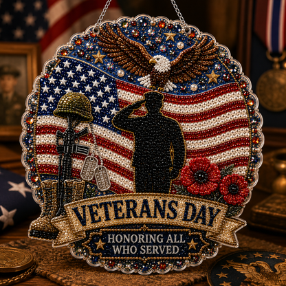 Veterans Day diamond art hanging ornament kit