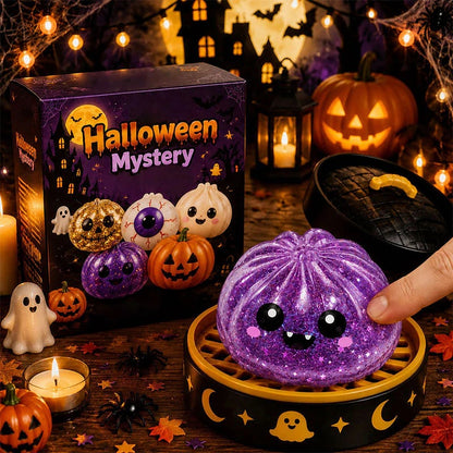 🎃 Halloween Dumpling Squishy Toy – Cute Squeeze Toy for Stress Relief & Spooky Fun
