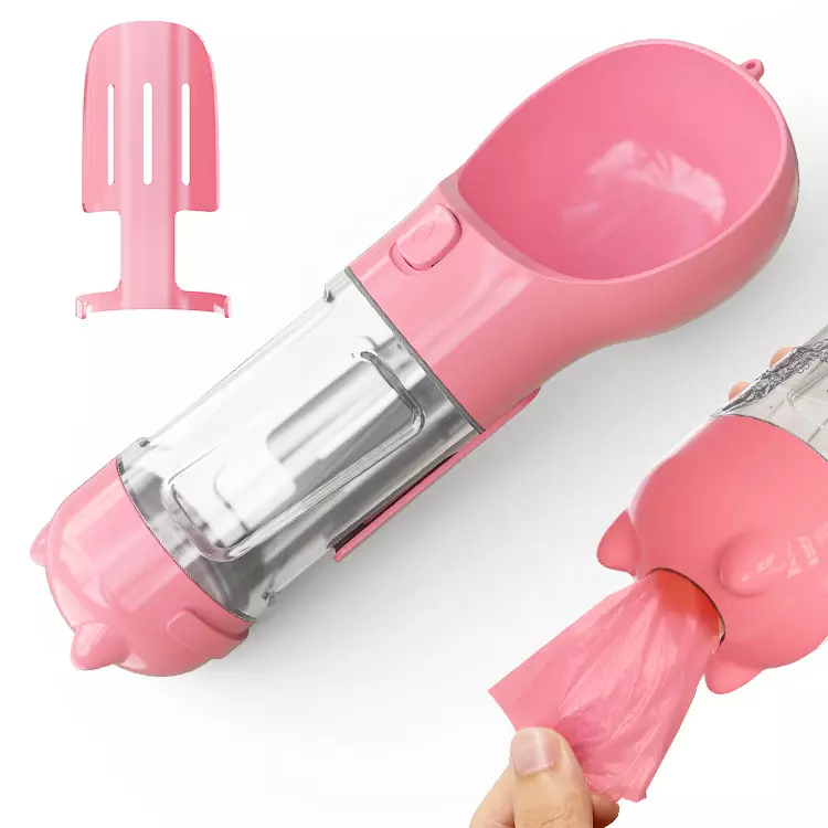 The Ultimate 3-in-1 Dog Walking Bottle – Water, Treats & Poop Bags All in One