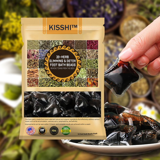 KISSHI™ 30-Herb Slimming & Detox Foot Bath Beads-🦵👩‍⚕️(LANA Certification, Lymphatic Association of America)