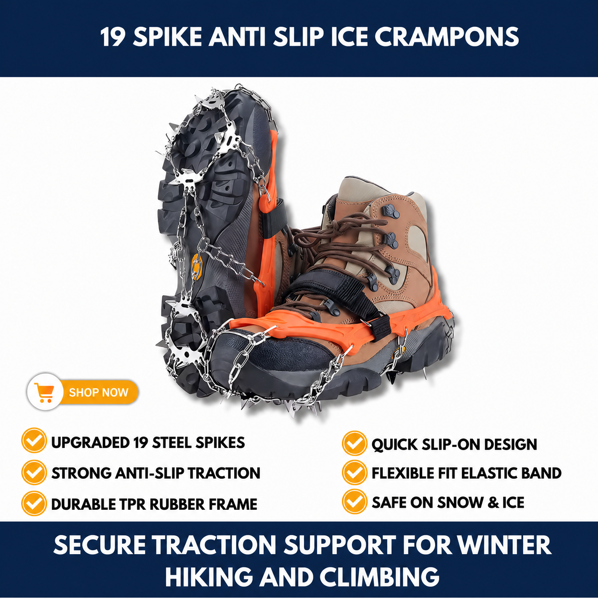 19 Spike Anti Slip Ice Crampons