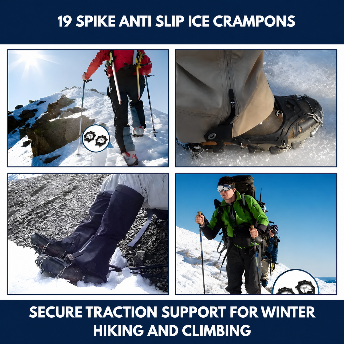 19 Spike Anti Slip Ice Crampons
