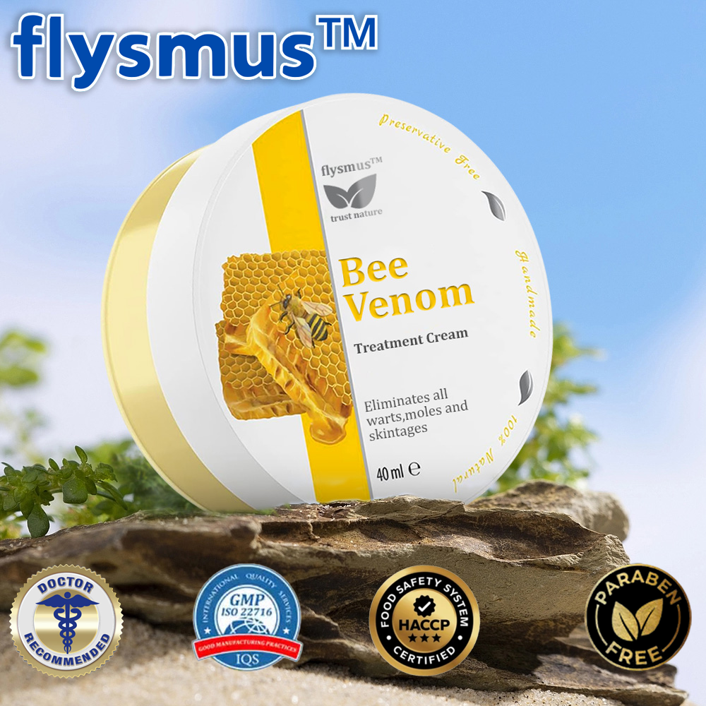 ✅flysmus™ Bee Venom Treatment Cream🐝: Treat Eczema, Psoriasis, Acne, Rosacea, Fungal Infections, Warts